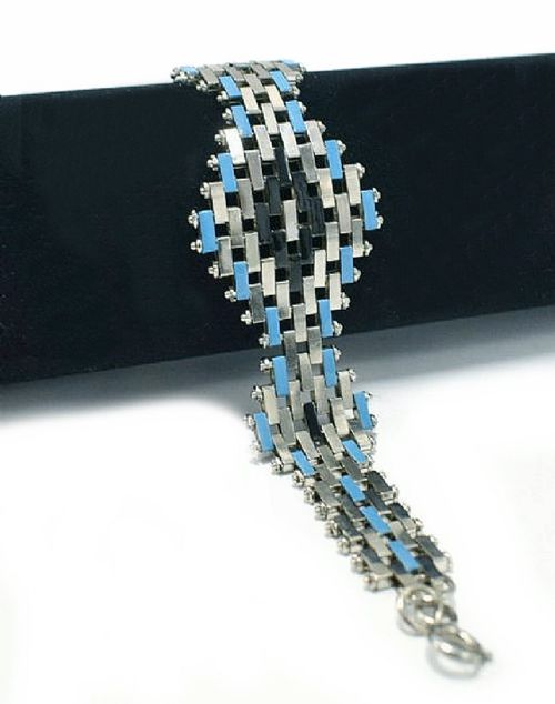 art deco brickwork bracelet by jakob bengel c1930