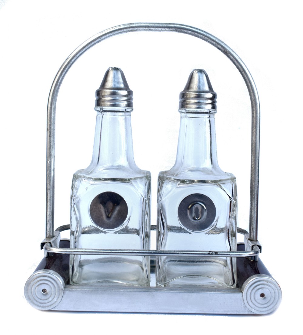 art deco modernist condiment set france c1930