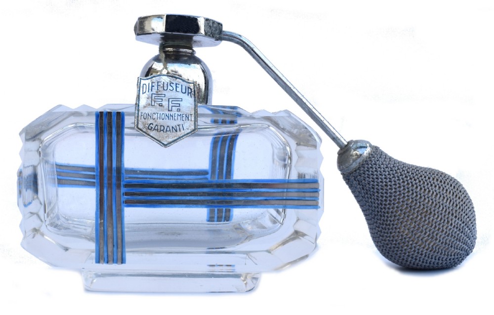 art deco 1930's french perfume atomizer bottle