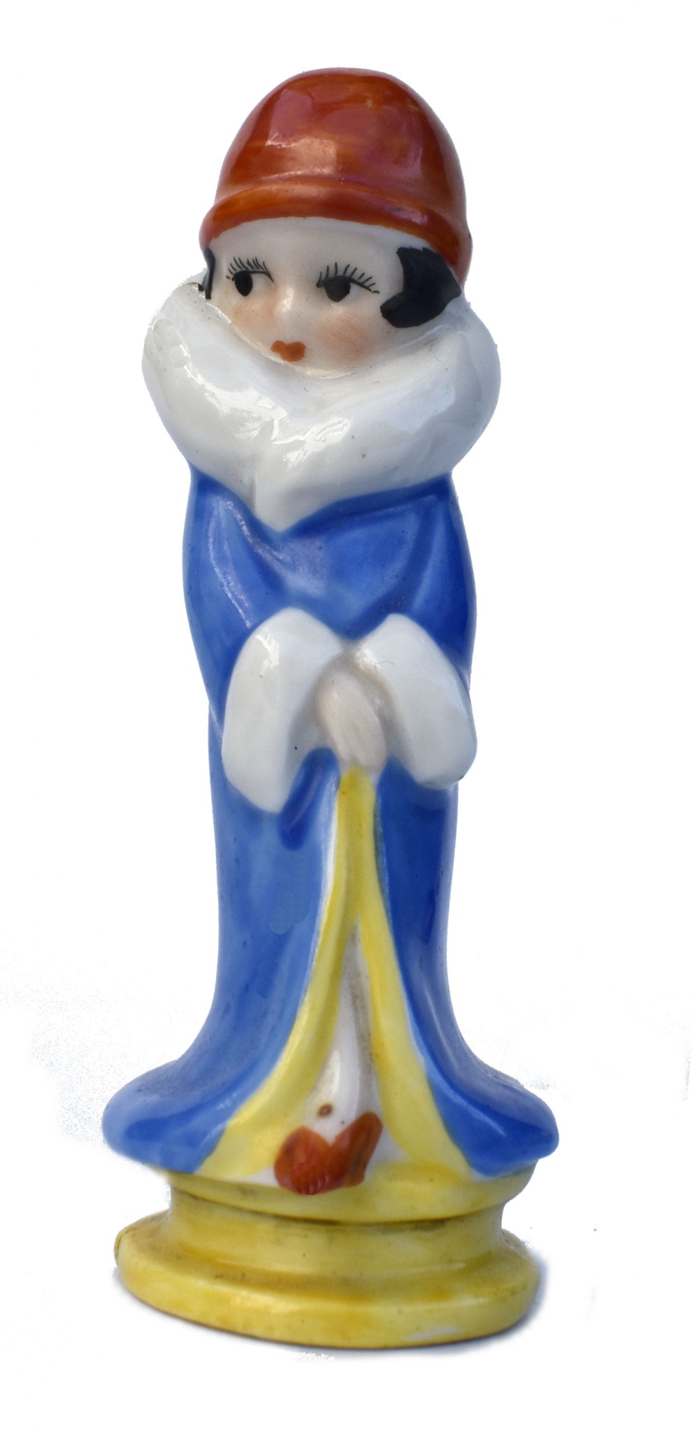 1930's art deco flapper girl pin cushion doll made by fasold stauch