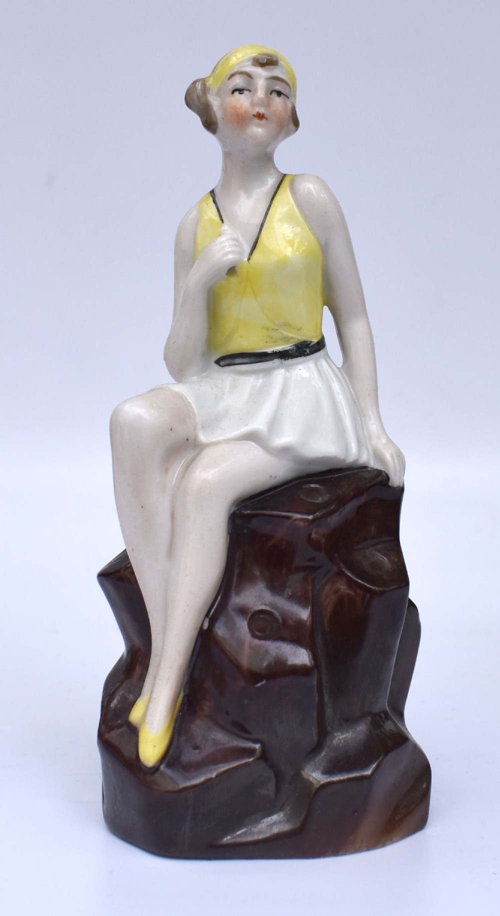 art deco flapper bathing belle hat pin holder 1930's