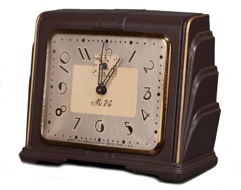 art deco streamline american clock c1942