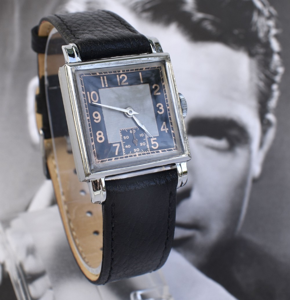 art deco gents wristwatch recently serviced circa 1935