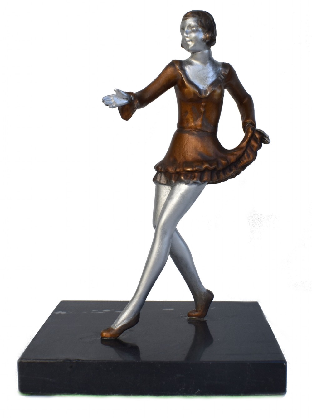 art deco dancer spelter figure c1930