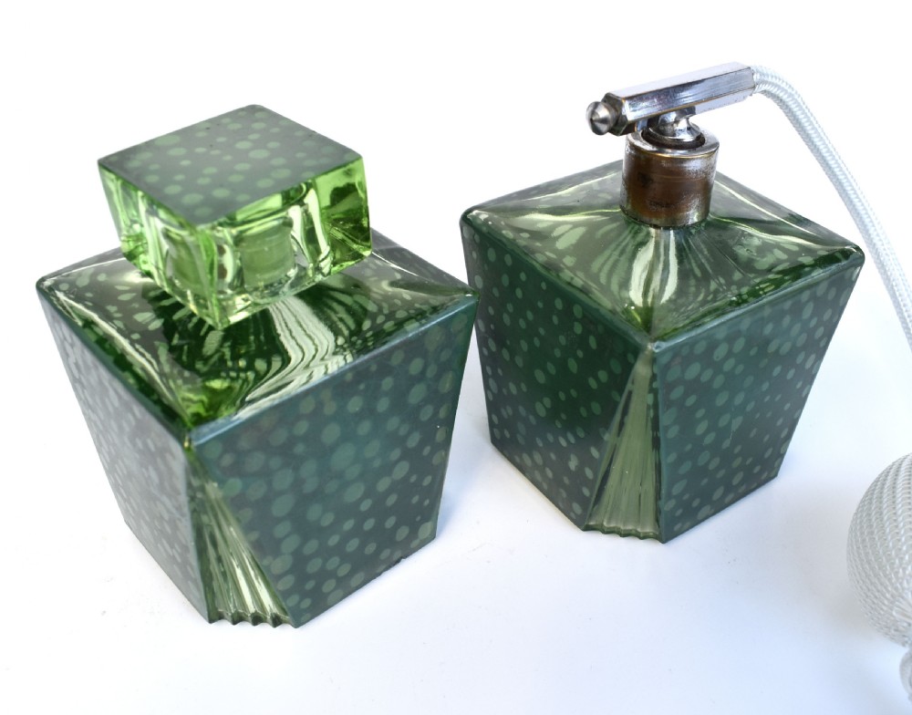 art deco atomiser perfume bottle by hermanova c1930