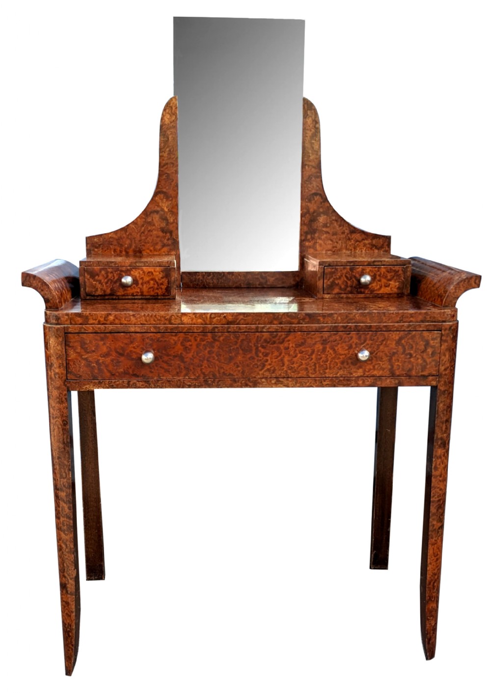 art deco ladies walnut dressing table french c1930