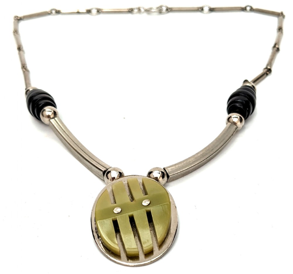 art deco bakelite necklace by jacob bengel c1930