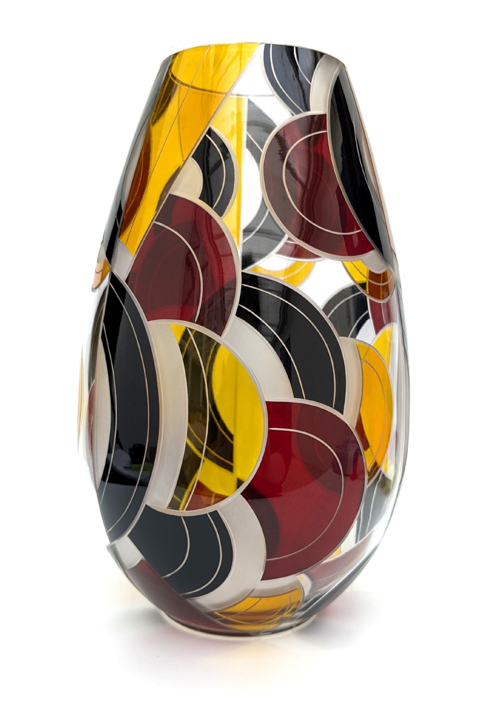 art deco spectacular czech glass vase c1930