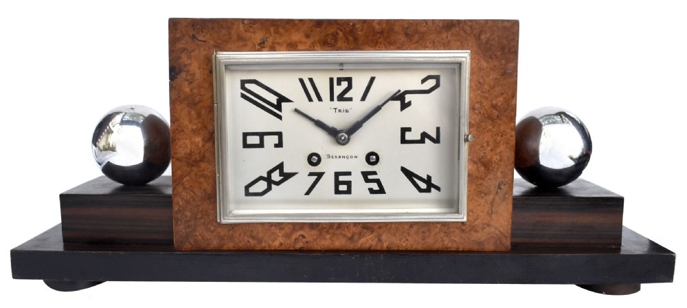 art deco french mantle clock c1930