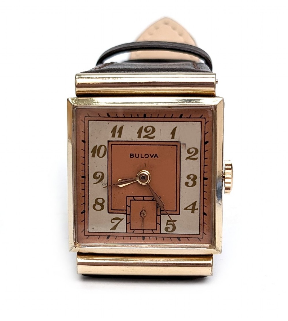 art deco gents manual watch 10k yellow rgp serviced c1929