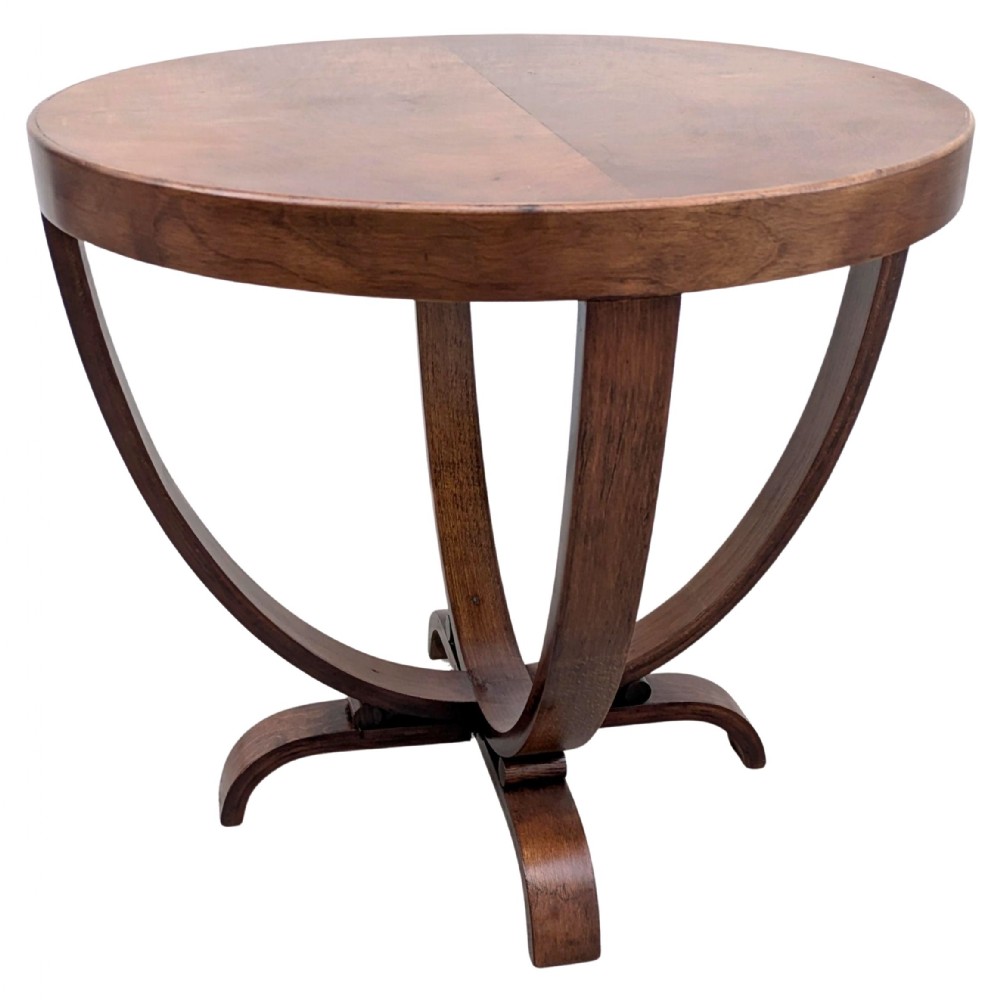 art deco walnut modernist occasional table c1930