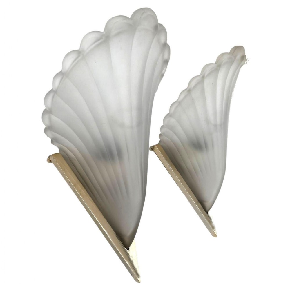 art deco matching pair of wall lights 1930's