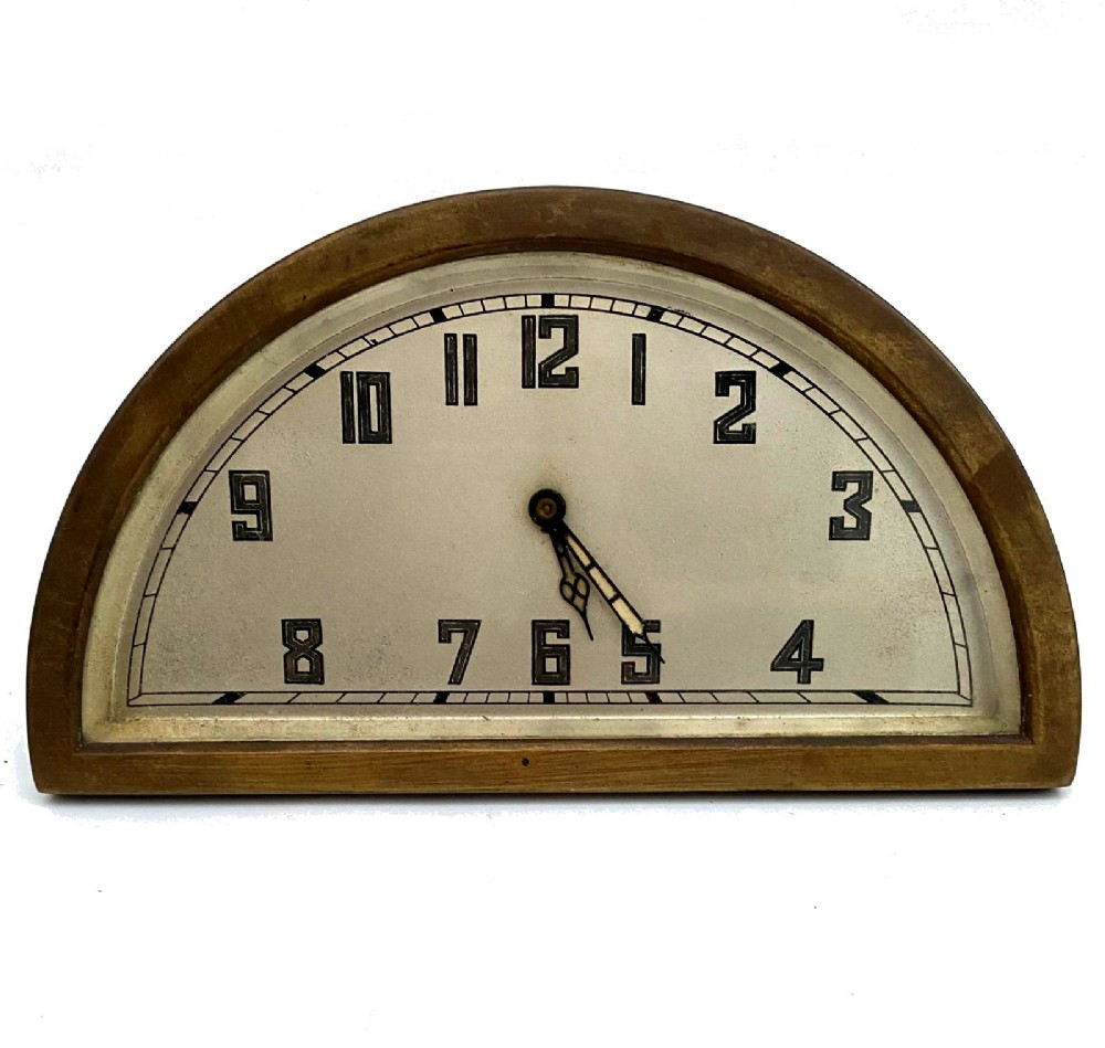 art deco 8 day mechanical wind up clock serviced c1930