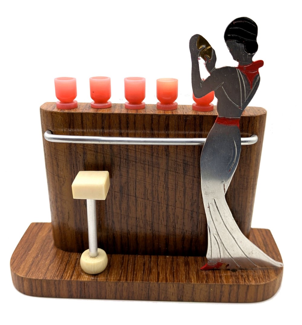 art deco novelty cocktail sticks 'cocktails' by sudre french 1930's