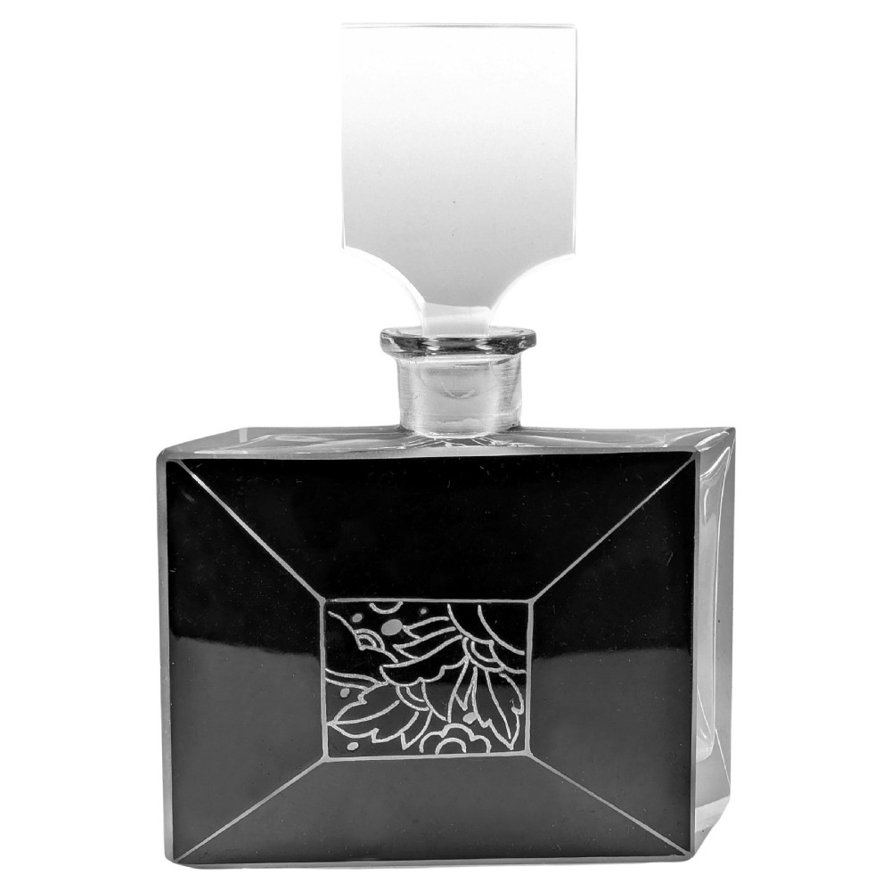 art deco enamel and glass perfume bottle by karl palda c1930