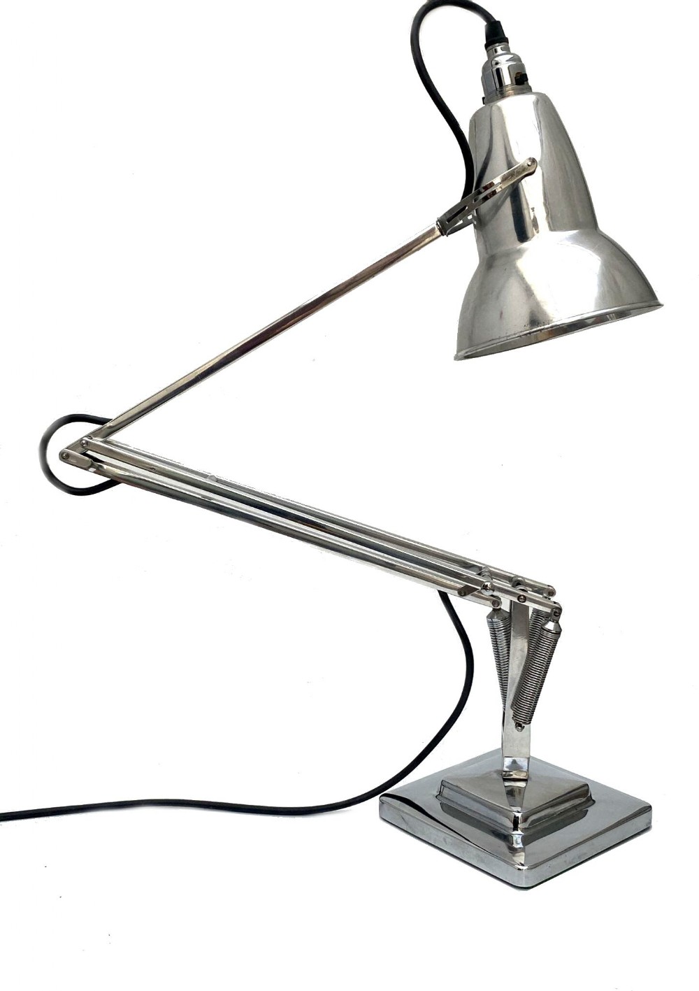 art deco chrome anglepoise desk lamp by herbert terry