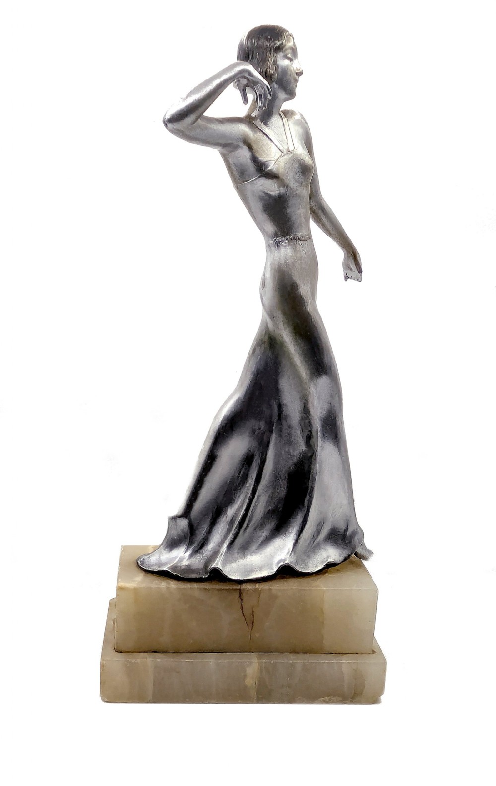 art deco spelter figurine by josef lorenzl c1930