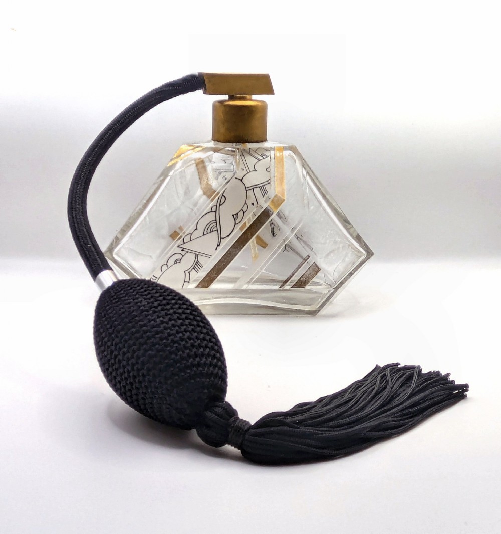 art deco perfume atomiser bottle by karl palda c1930