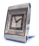 Art Deco Chrome Cased Travel Alarm By Jaz C