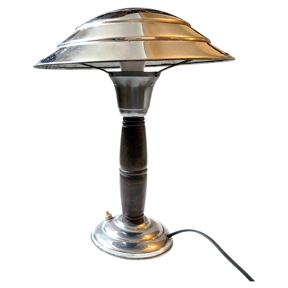 modernist machine age chrome desk lamp c1930