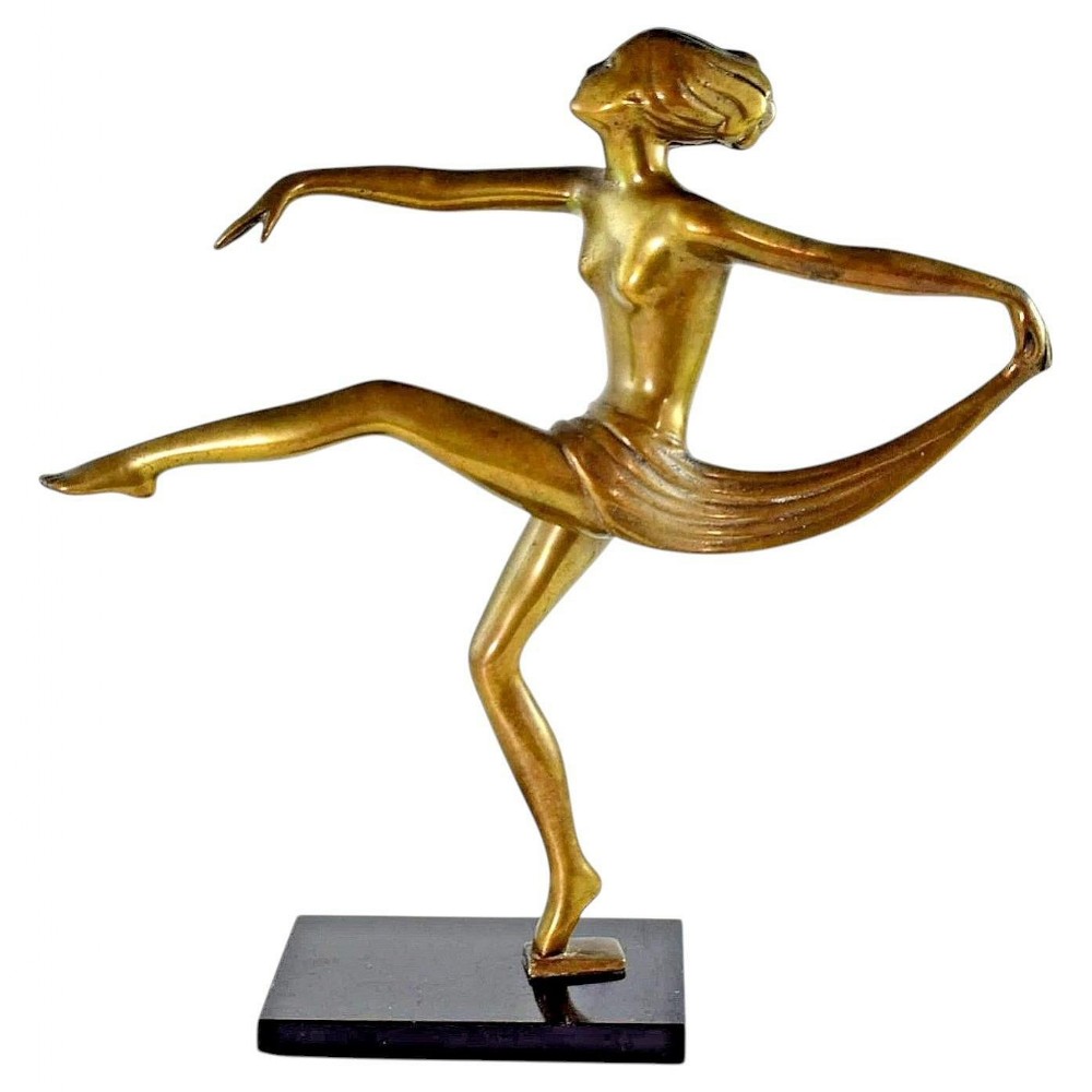 art deco original josef lorenzl female figurative dancer unsigned c1930